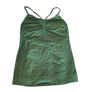 Lucy Active tank top sushi built in bra green size small